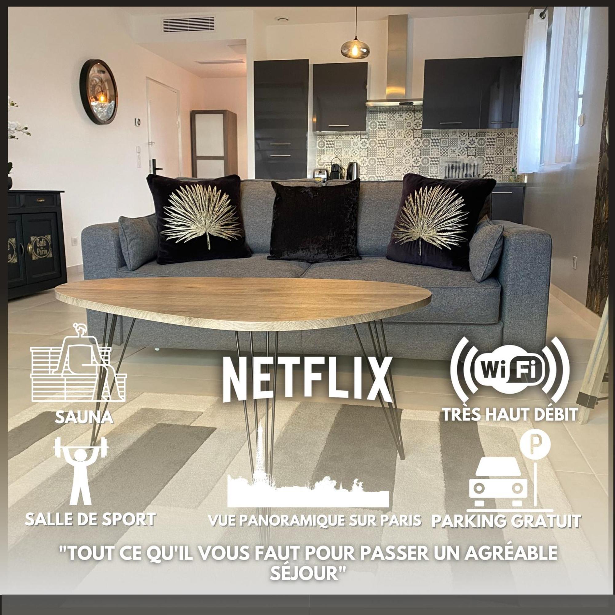 La Villa Perchee Calme, Sauna, Parking Prive Saint-Prix  Exterior foto